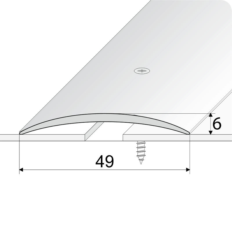 Anodised Aluminium Door Threshold Strip - 930mm x 49mm