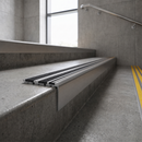 Aluminium Stair Nosing 78.5mm x 40mm Raked Back with Carborundum Insert — Anti-Slip Insert Colour: Speckled Obsidian