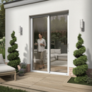 Premium White Aluminium External Sliding Patio Door with Double Clear Tempered Safety Glass for Modern Living Spaces