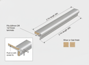 Laminate stair nosing guide - 2.7m length, fits 8/9mm or 14/15mm laminate, Silver or Oak finish