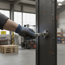 Premium Round Lever Door Handle with Curved Cylinder Design in Polished Chrome Finish for Modern Interiors