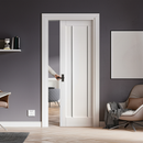Premium White Primed Internal 3 Panel Framed Pocket Door Set for Modern Interiors