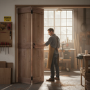 Premium Unfinished Rustic Solid Oak Bi-Fold Door - Bi-Fold Design with Lifetime Guarantee