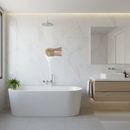 Premium White Marble PVC Gloss Waterproof Wall Panelling - Durable, Mould-Resistant, Easy to Clean for Elegant Interiors