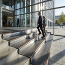 Aluminum stair nosing profile 19.5x5mm designed for 5mm LVT flooring, suitable for indoor and outdoor use