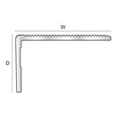 Lavender Commercial Retro Fit Aluminium Stair Nosing 50mm x 30mm