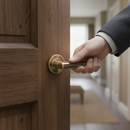 Premium Round Rose Lever Door Handle Set with Antique Bronze Finish for Classic Aesthetic and Ergonomic Comfort