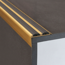 36mm slim aluminium stair nosing with dual rubber anti-slip insert concealed screws - lifestyle scene 3