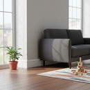 Premium White Painted Ribbed Base Moulding - 2.4m Length, 14mm Thickness for Modern Interior Finishing