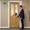 Premium Unfinished Internal Fire Door with 4 Light Unglazed Panes and FD30 Fire Resistance Rating for Enhanced Safety and Natural Light