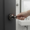 Premium Round WC Turn and Release Mechanism in Black Nickel Finish for Modern Interiors