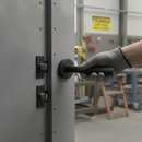 Premium Round Rose Lever Fire Rated Handle Set with Matt Black Finish for Enhanced Safety and Style