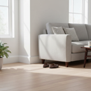 Premium White Painted Chamfered Skirting Board 2.4m Length, 14mm Thickness for Contemporary Interior Design