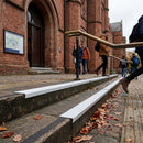 Commercial aluminium stair nosing 19mm x 10mm profile strip for indoor and outdoor stair edge safety