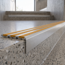 Aluminium Stair Nosing 78.5mm x 40mm with Carborundum Anti-Slip Insert — Anti-Slip Insert Colour: Amber