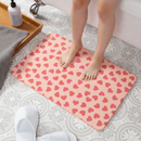 Premium Pink Hearts Bathmat - Abstract Design with Non-Slip Backing, 39 x 60cm for Elegant Bathroom Decor