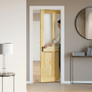 Premium Unfinished Internal Pocket Door Set with 2 Panels and Obscure Glass for Space-Saving Elegance