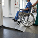 Anodised aluminium floor ramp for vehicle access, available in 10mm and 12mm thickness options