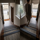 PVC anti-slip stair nosing profile 40x25mm for domestic use, showing textured surface for enhanced safety