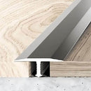 26mm anodised aluminium T-bar floor transition strip - 6 colour options silver gold champagne inox black electro polished