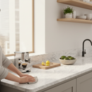 Premium Rounded Edge Upstand 3000mm - Durable Laminate with Elegant Stone Effect for Kitchen and Bathroom