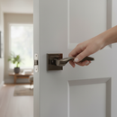 Professional Square Lever Door Handle in Black Nickel Finish - Modern Style for Contemporary Interiors