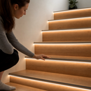 Light Up LED Aluminium Stair Nosing 2.8m, Glue or Screw Fit for Carpet & Tile Floors