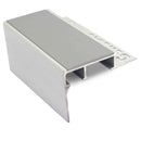 Heavy duty tile-in stair nosing in Dolphin Grey - 10mm and 12.5mm tile depth, 1.0m to 3.22m lengths