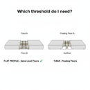 Flat threshold vs T-bar comparison guide - which door threshold profile do I need for my floor type