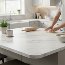 Premium Rounded Edge Laminate Worktop 3000mm x 600mm x 38mm - Durable Stone Effect for Kitchen Spaces