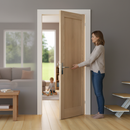 Premium Unfinished Internal Shaker 1 Panel Door in High-Quality White Oak with Solid Core Construction for Durability