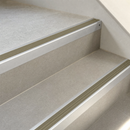 Aluminium Stair Nosing 62x32mm Square Edge, 5mm Gauge, Cut to Size 700-3200mm — Insert Colour: Light Bronze Aluminium