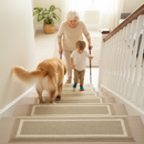 Premium Indoor Non-Slip Stair Treads 70 x 22 cm, Soft Polyester with TPE Backing, Machine Washable for Safety and Comfort