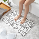 Premium Line Faces Bathmat - Stylish Abstract Design, Non-Slip, Quick-Drying for Modern Bathrooms - 39x60cm