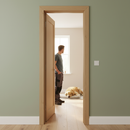 Premium Unfinished Oak Veneer Internal Door Lining for Custom Finishing - High-Quality Professional Grade for Industrial and Commercial Applications