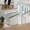 Aluminum anti-slip stair nosing strip 72x55mm with textured surface for indoor and outdoor safety