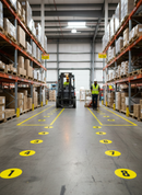 Premium Heavy Duty Adhesive Floor Identification Markers - 190mm Diameter with High Visibility and Slip Resistance for Warehouse Organization