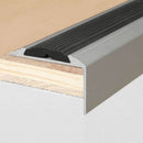 46mm x 30mm anodised aluminium anti-slip stair nosing - 5 colour combinations, 3 lengths for all stair types