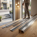 Professional aluminium stair nosing with stainless steel insert, 10mm-12mm thickness for commercial applications