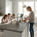 Premium Rounded Edge Laminate Worktop 3000mm x 600mm x 38mm - Stylish Silver Oak Finish for Kitchen Spaces