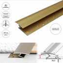 35mm aluminium Z-profile carpet threshold in gold finish - 1.0m and 3.0m lengths