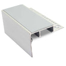 Heavy duty tile-in stair nosing in Ice Grey - 10mm and 12.5mm tile depth, 1.0m to 3.22m lengths