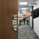 Premium Round Rose Lever Fire Rated Handle Set in Dual Chrome Finish for Enhanced Safety and Style