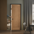 Premium Unfinished Internal Oak Mexicano Cottage Door - Stylish, Versatile, Engineered Core Construction