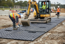 Premium Heavy Duty Ground Protection Mat 2400x1200mm - Supports 60 Tonnes with Non-Slip Surface and Integrated Handles