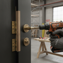 Premium Round Rose Lever Fire Rated Handle Set with Antique Bronze Finish for Enhanced Safety and Style