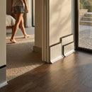 Anodised aluminium skirting boards in 60mm, 80mm and 100mm heights for indoor installation