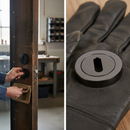 Premium Round Key Escutcheon Pair - Black Nickel Finish with 10mm Projection and 51mm Diameter for British Standard Locks