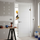 Premium White Internal Primed 7 Panel Ladder Door - Durable, Stylish, and Ready to Install