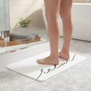 Premium Non-Slip Bath Mat in White Stone - Eco-Friendly and Fun Bathroom Decor with Anti-Mould Properties